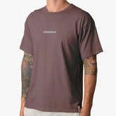 Short Sleeve Graphic Crew Neck - Dusty Mauve
