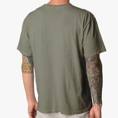Short Sleeve Graphic Crew Neck - Washed Olive