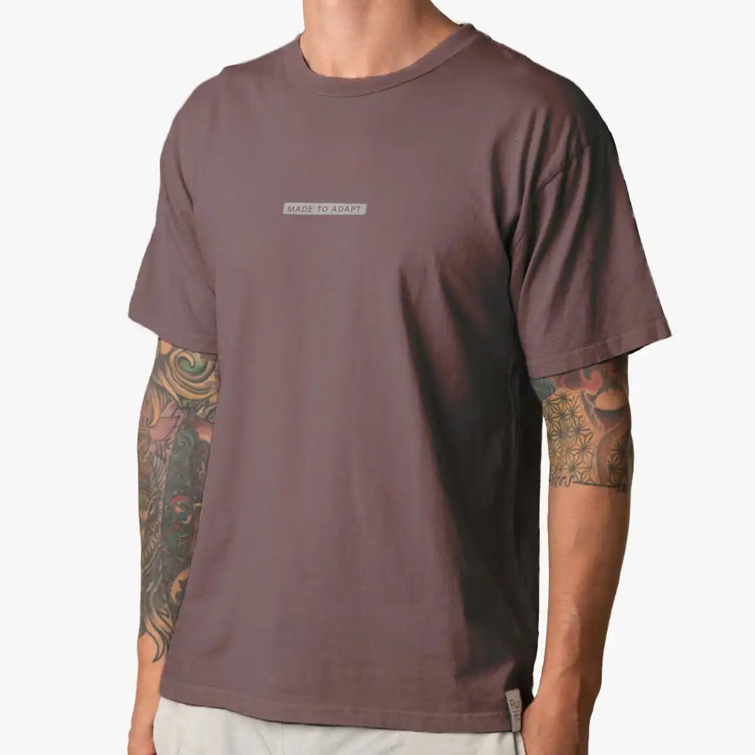 Short Sleeve Graphic Crew Neck - Dusty Mauve