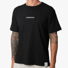 Short Sleeve Graphic Crew Neck - Midnight Black